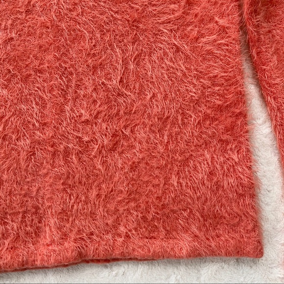 Evy’s tree Ruthie orange eyelash v neck sweater XS - Picture 7 of 13